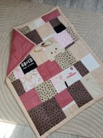 Patchwork EMLÉK-takaró babaruhából 